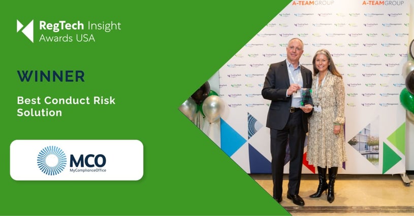 MCO Best Conduct Risk Solution at the RegTech Insight Awards USA 2023