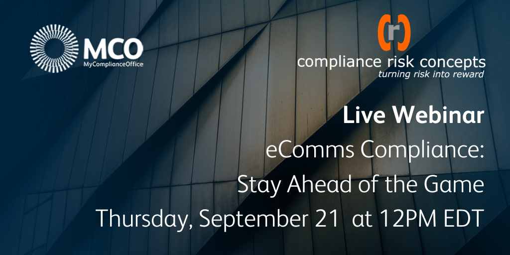 Register now for a MCO webinar on eComms Compliance